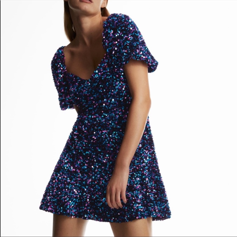 Zara Sequin Party Dress